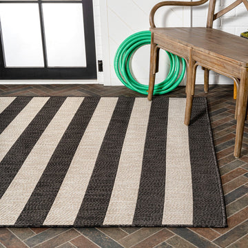 Negril Two-tone Wide Stripe Indoor/outdoor Area Rug